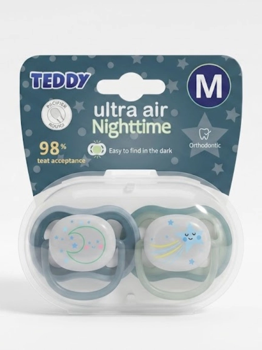 TEDDY ultra air Nightti bolalar so'rgichto'plami,kechki tutqichi yonuvchi so'rgich, 2 dona - 