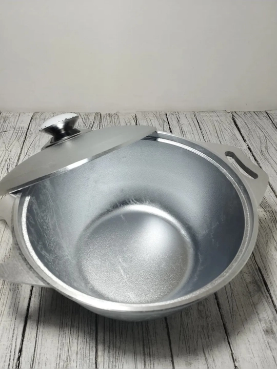 Алюминиевый казанок с крышкой, литой казак для плова и тушения