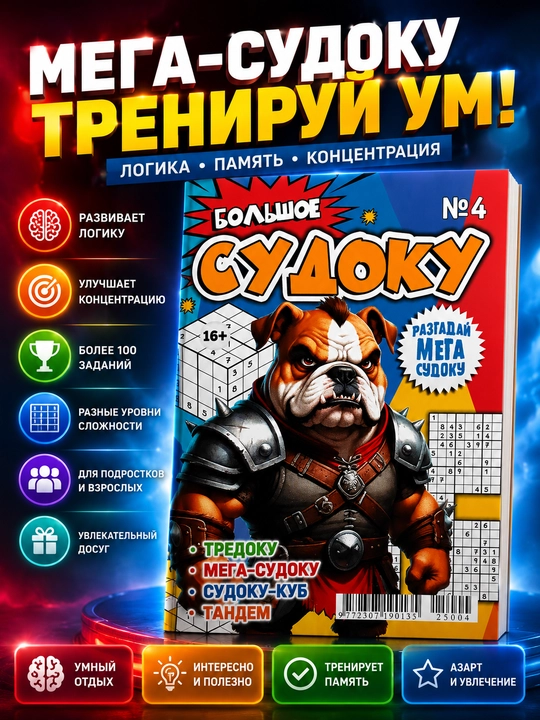 "Katta sudoku" mini-jurnali - rus tilidagi turli sudokular to‘plami - 