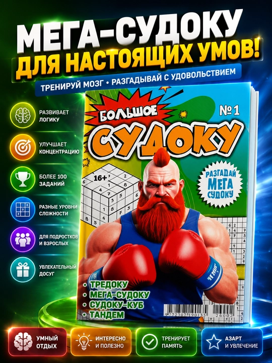 "Katta sudoku" mini-jurnali - rus tilidagi turli sudokular to‘plami - 