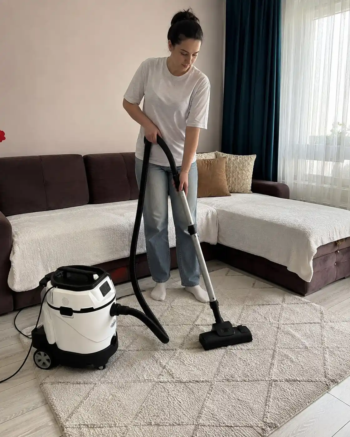 Моющий пылесос Uakeen ZL-942 Steam CarpetCleaner с аквафильтром для сухой и влажной уборки