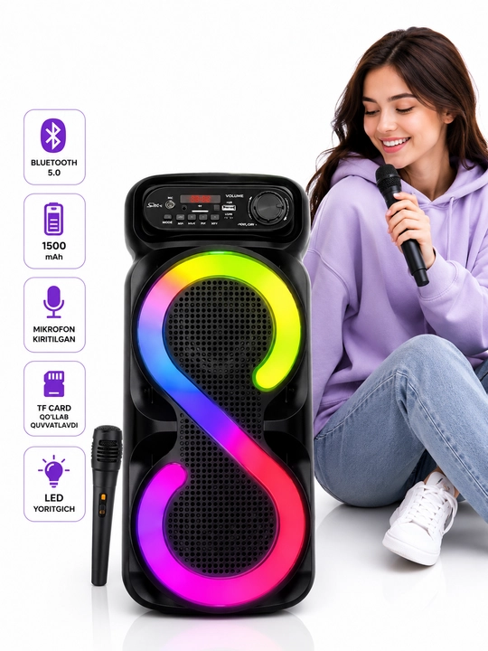ZQS4270 колонка — портативный Bluetooth динамик, с мощным басом - 