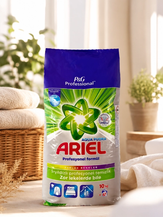 Ariel kir yuvish kukuni, oq va rangli kiyimlar uchun avtomat, 10 kg - 