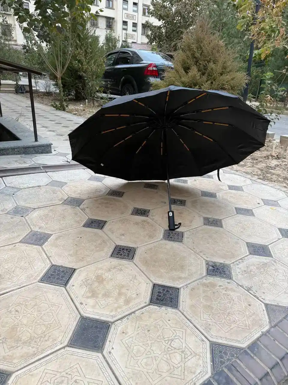 Avtomatik soyabon, buklanadigan, ayollar va erkaklar uchun, SPF 50+, shamolga chidamli
