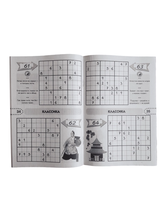 "Murakkab sudoku" mini-jurnali - tajribalilar uchun yuqori darajadagi sudoku