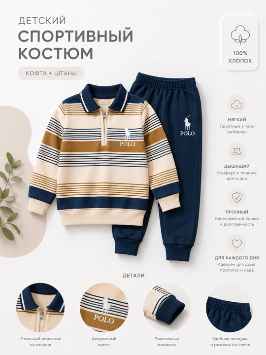 Детский спортивный костюм из двух частей