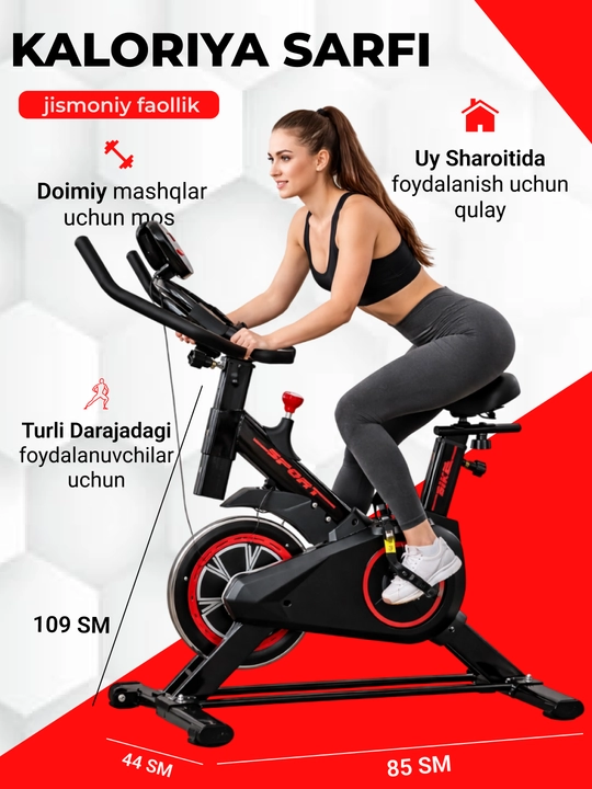 Velotrenajer, uy uchun kardiotrenajer, 120 kg gacha