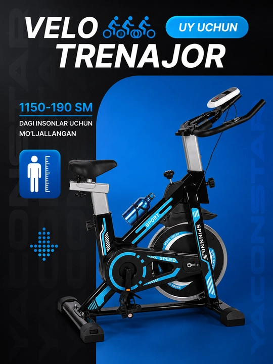 Velotrenajer, uy uchun kardiotrenajer, 120 kg gacha - 