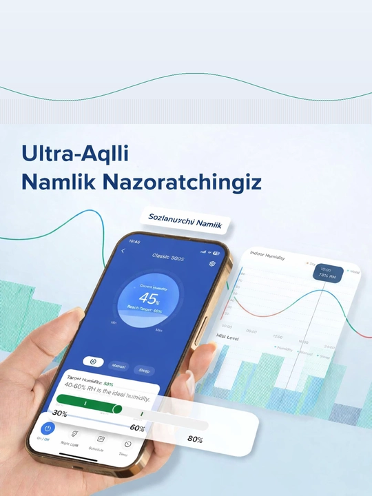 LEVOIT Classic 300S aqlli ultratovushli havo namlagich