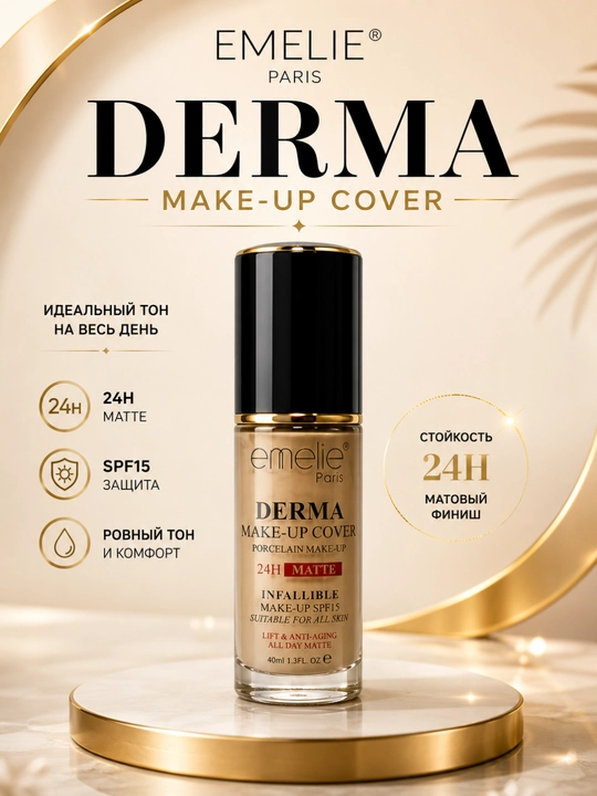 Emelie Paris Derma Make-Up Cover - SPF15 bilan tonal krem - 