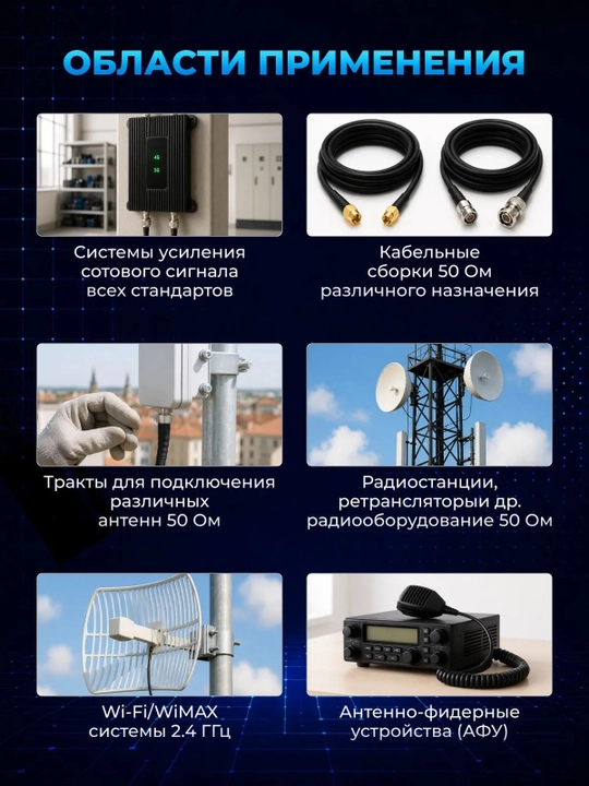 Koaksial antenna kabellar RG58, 5D-FB, RG8, LMR400, 1/4  HCAAY50-6, 1/2, HCAAY50-12