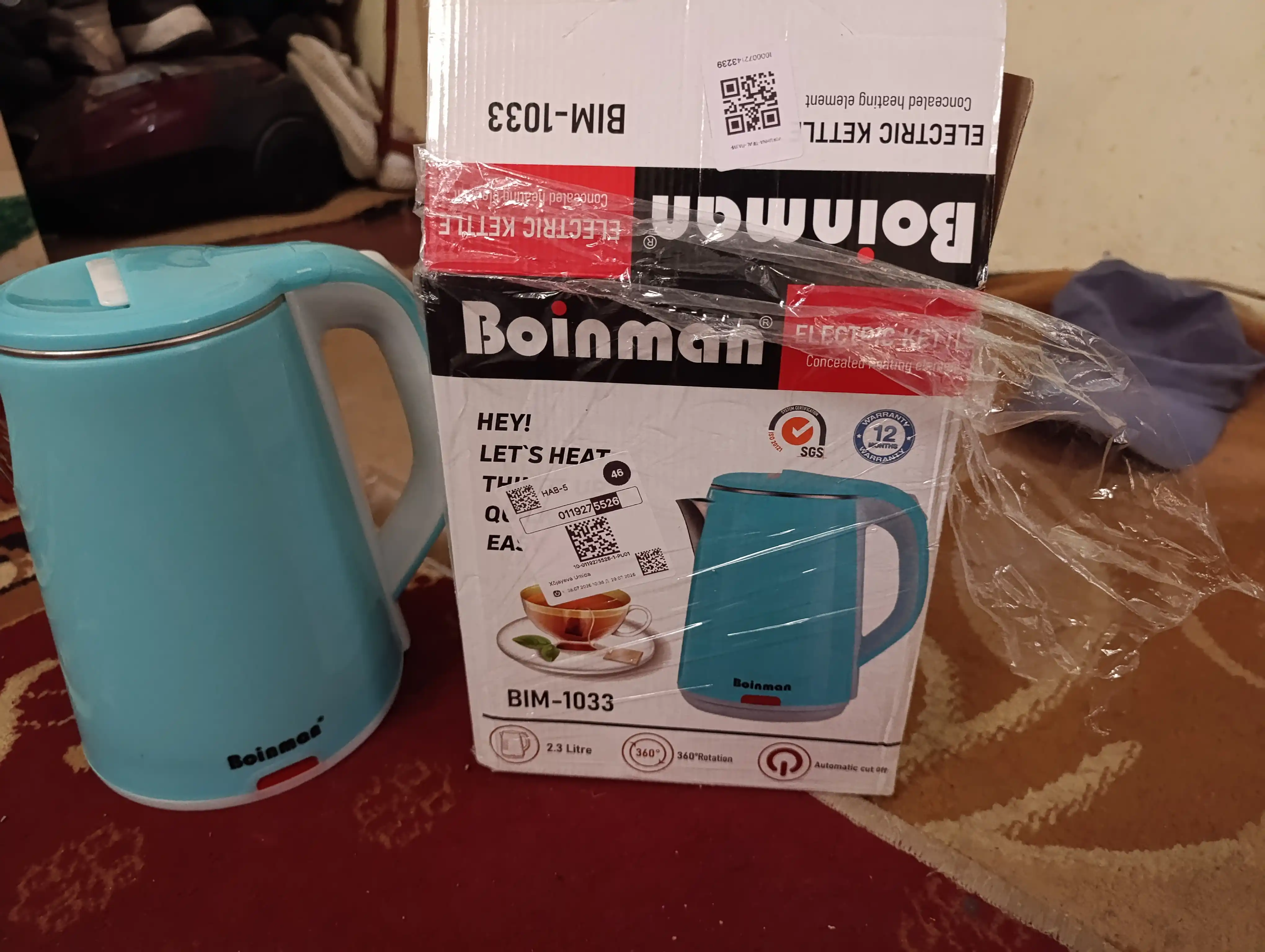 Elektr choynak BOSCH  tefal choynaklar 2.0 L 1500W LED, yoritkichli