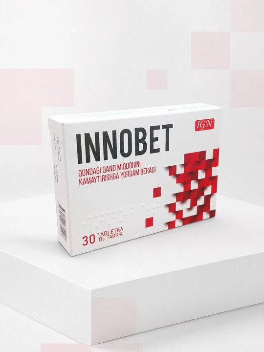 INNOBET — Qondagi Qand Miqdorini Me’yorlashtirishga Yordam Beruvchi 30 Tabletka - 