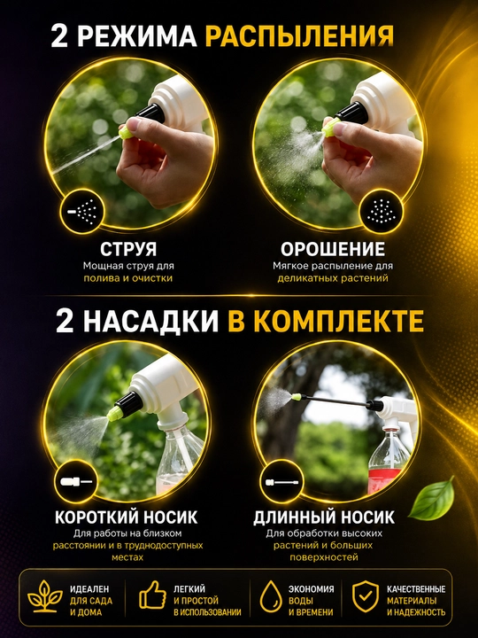 Опрыскиватель аккумуляторный садовый насадка распылитель
