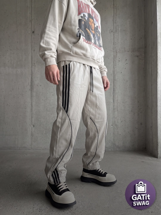 Брюки джоггеры спортивные Y2K уличные, мужские-женские парашюты oversize с лампасами