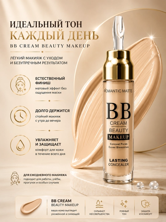 Bb-крем beauty makeup romantic matte