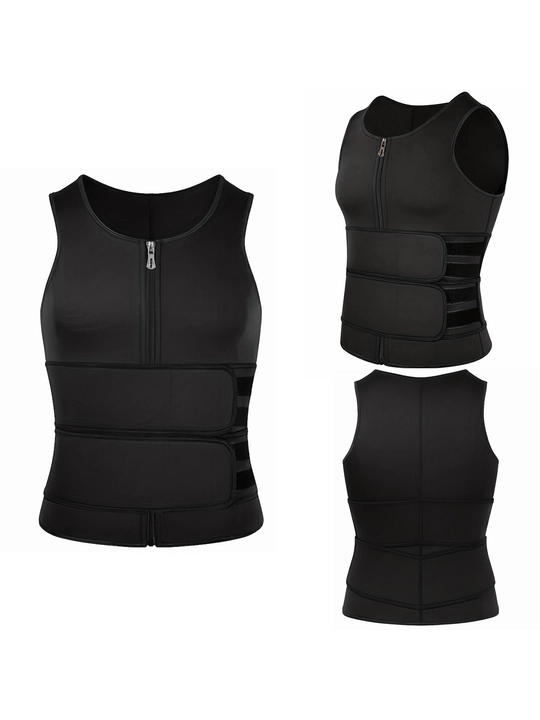 Erkaklar uchun belni korreksiya qiluvchi neopren mayka-korset L-3XL