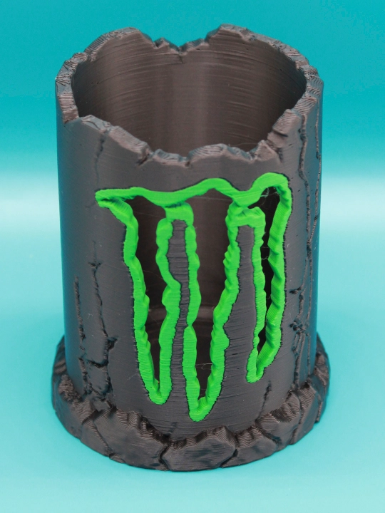 Органайзер стакан Monster Energy / Подставка для ручек карандашей и кистей 3D