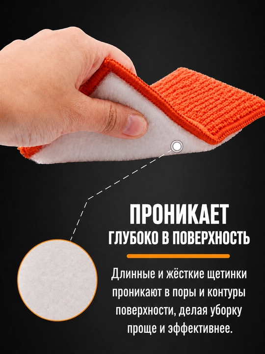 Аппликатор губка для салона авто, кожи, текстиля, пластика, обуви и мебели, детейлинг
