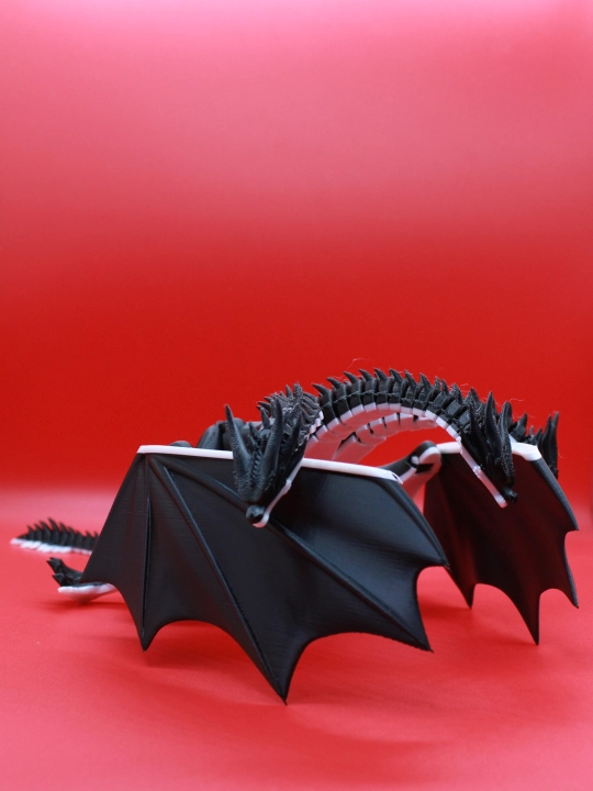 Подвижный дракон игрушка Трёхглавая Гидра XL / Антистресс фигурка дракона 3D
