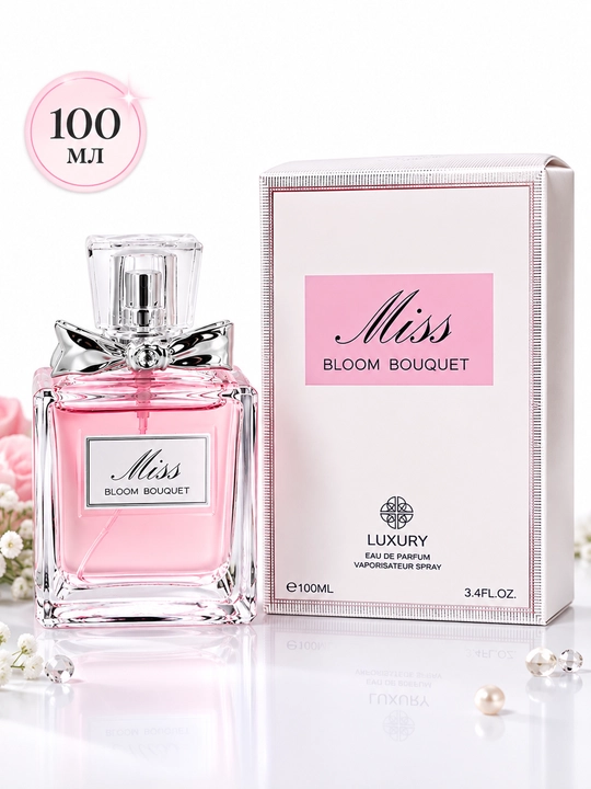 Ayollar uchun atir Miss Bloom Bouquet, gul iforli Eau de Parfum, 100 ml - 