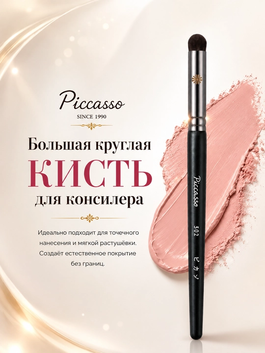 Piccasso professional, tabiiy va sintetik tukli pardoz mo‘yqalamlari - 