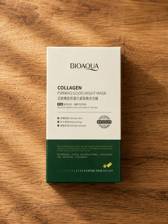 BIOAQUA kollagenli tungi yuz niqobi, 4 ml × 20 dona