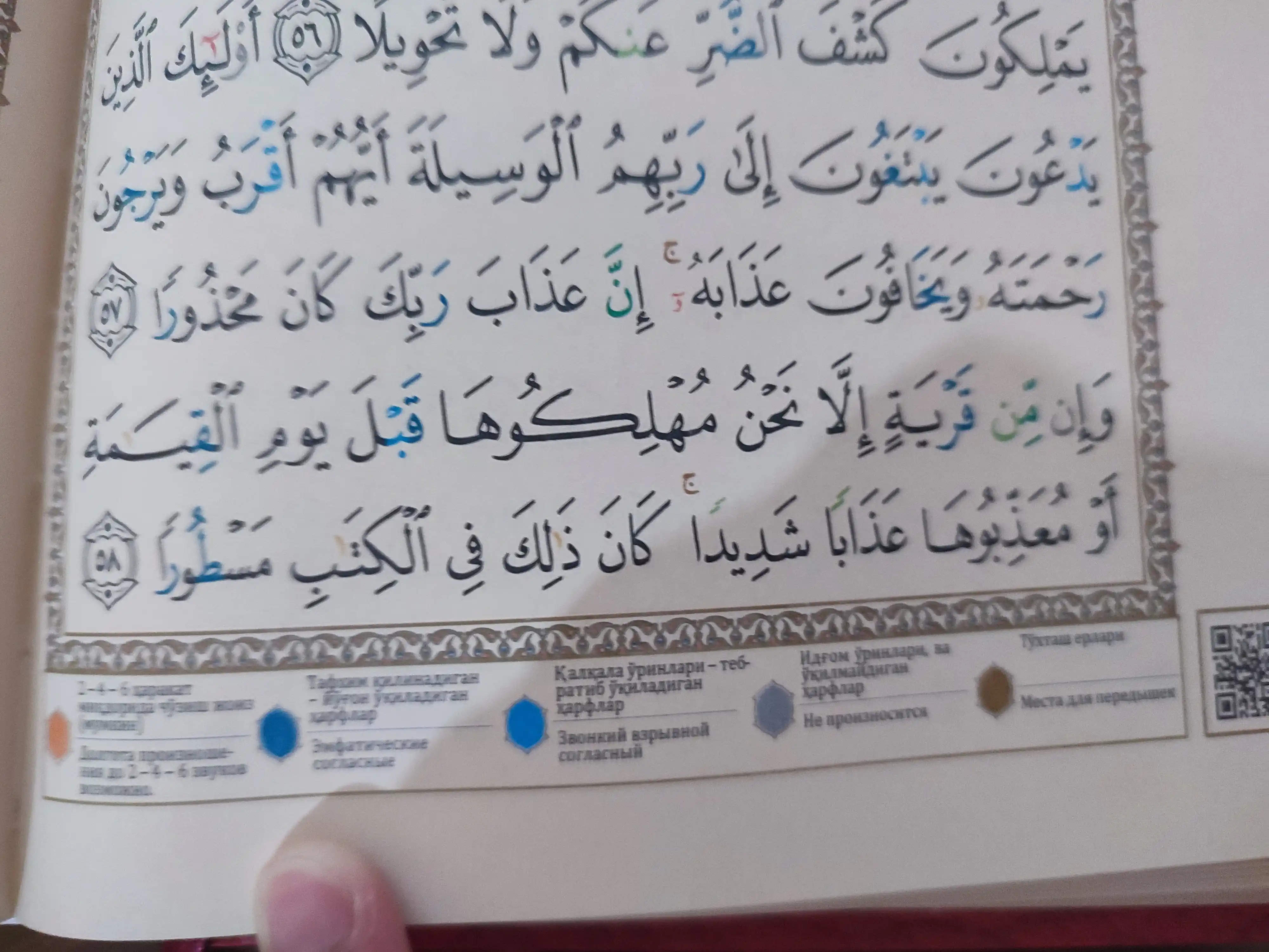 Qur'oni Karim - Tajvidli Mushaf (10 xil rangli, 14.5x21.5 sm)