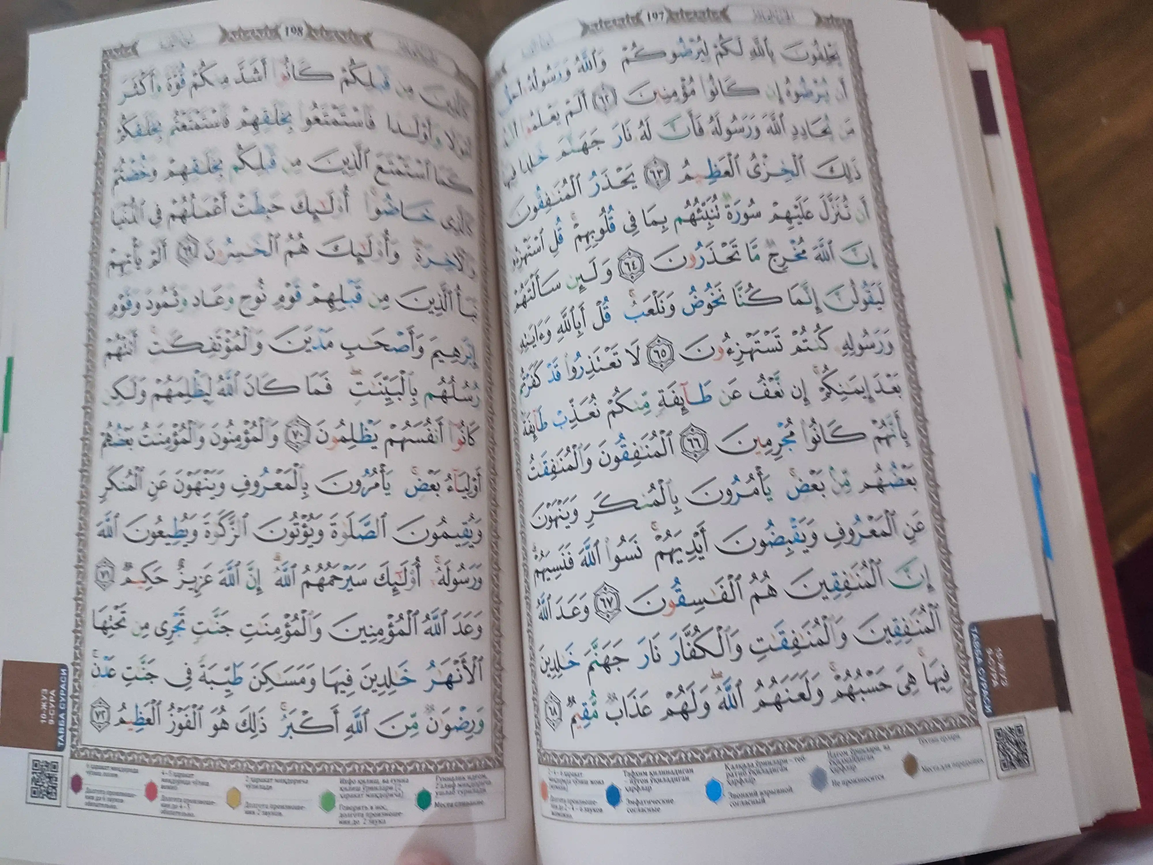 Qur'oni Karim - Tajvidli Mushaf (10 xil rangli, 14.5x21.5 sm)