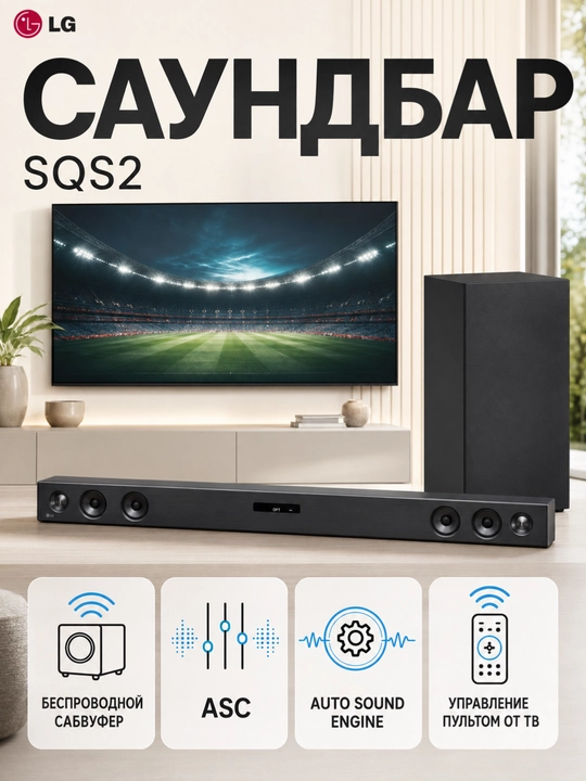 Simsiz Saundbar LG SQC1/2,  2.1 - 