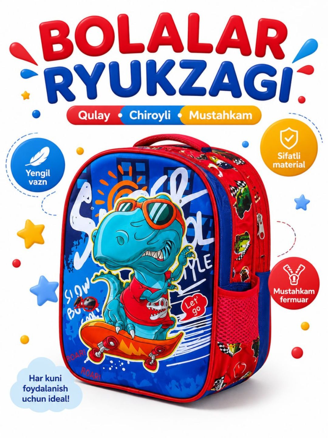 Bolalar uchun, qiziqarli hayvoncha rasmli 3D sumka ryukzaklar - 