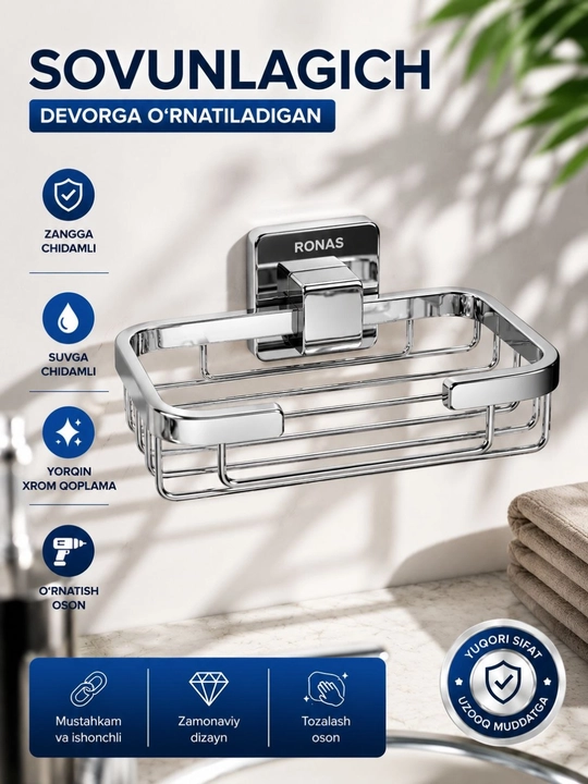 Sovunlagich, devorga sovunlagich, sovun savatchasi, sovun tokchasi, hammom aksessuar - 