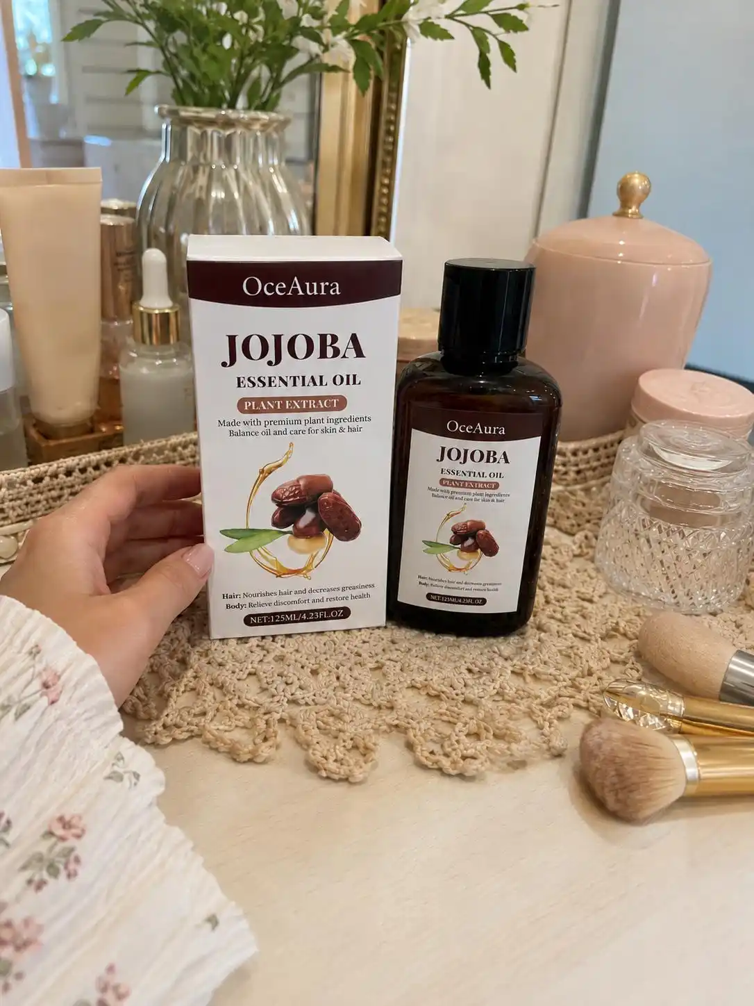 Jojoba moyi, yuz terisi va sochlar uchun tabiiy parvarish, 125 ml