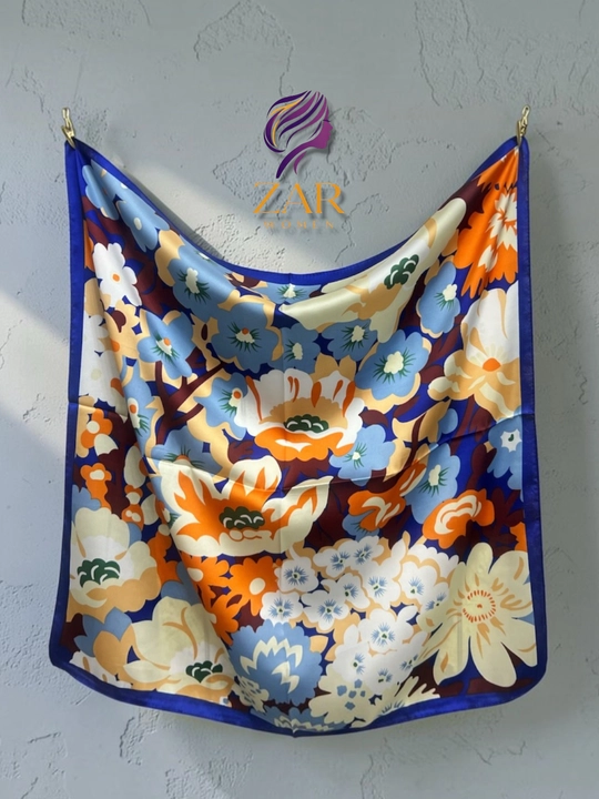 Ayollar bandanasi, ro‘mol yumshoq, yoqimli atlasdan tayyorlangan, Xitoy, o‘lchami 67x67 sm - 