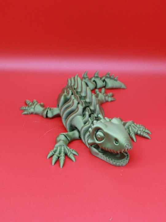Подвижная игрушка Скелет ящерицы / Антистресс интерактивный эхинозавр 3D - 