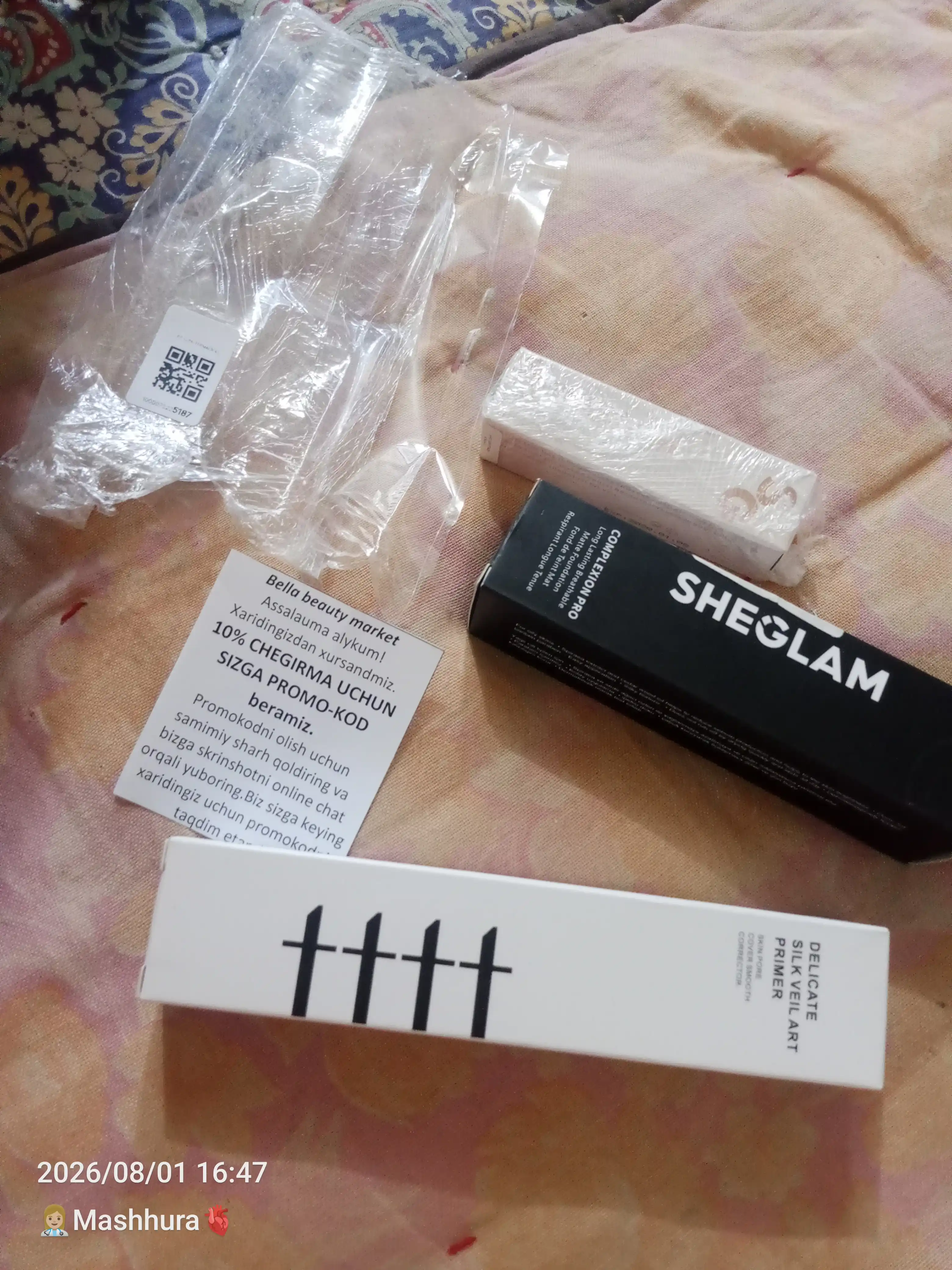 SHEGLAM lip tint & cheek, 24 soat bardoshli, namlovchi, yopishmaydi