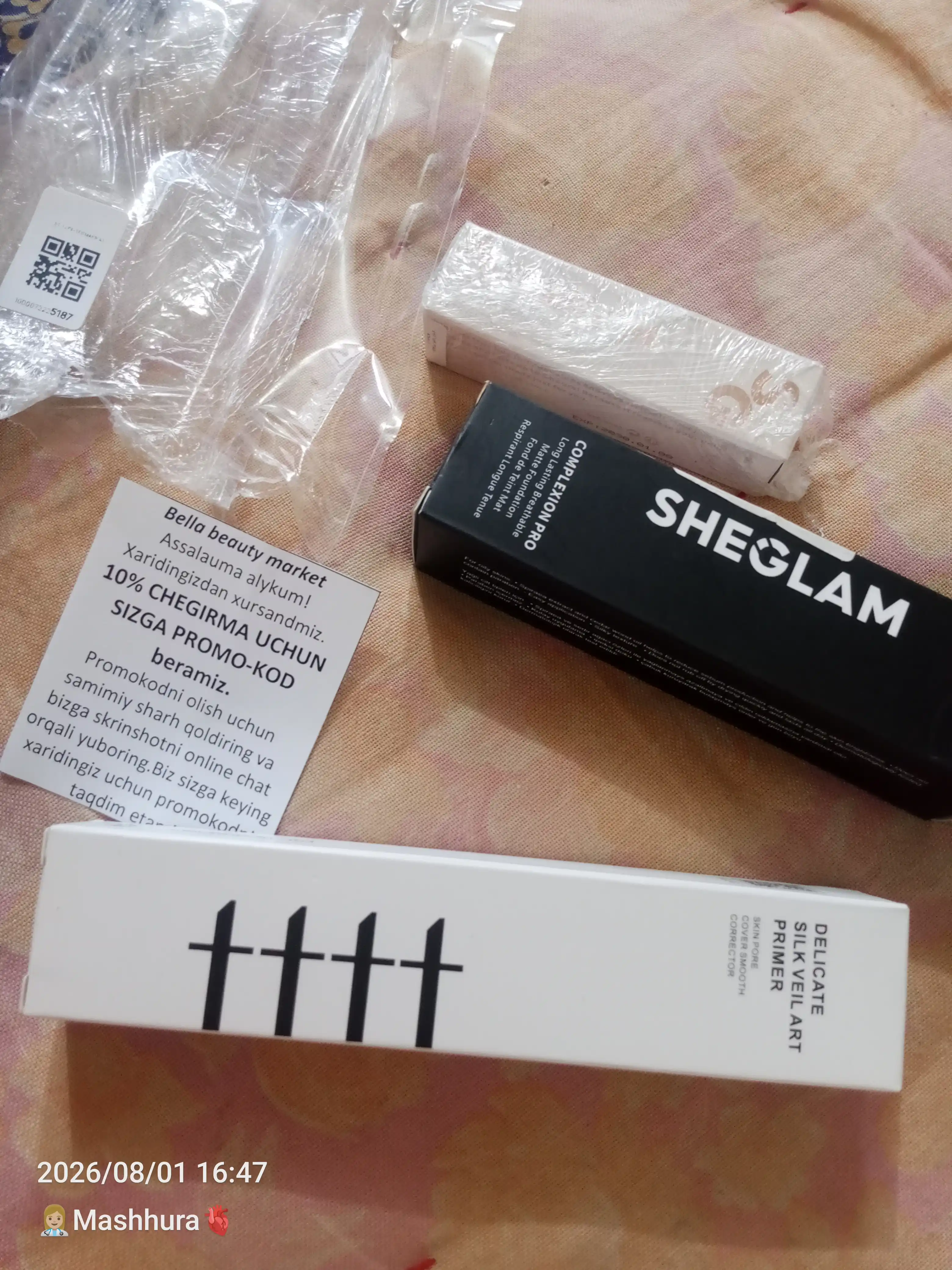 SHEGLAM lip tint & cheek, 24 soat bardoshli, namlovchi, yopishmaydi