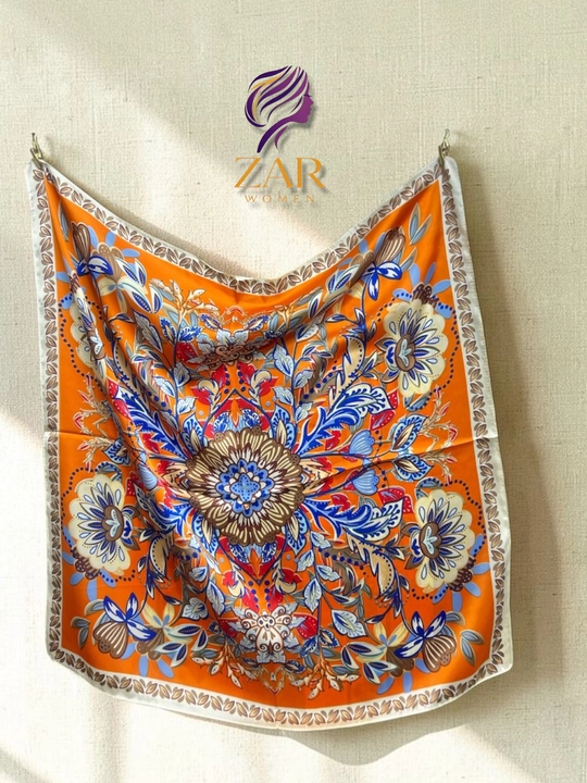 Ayollar bandanasi, ro‘mol yumshoq, yoqimli atlasdan tayyorlangan, Xitoy, o‘lchami 67x67 sm - 