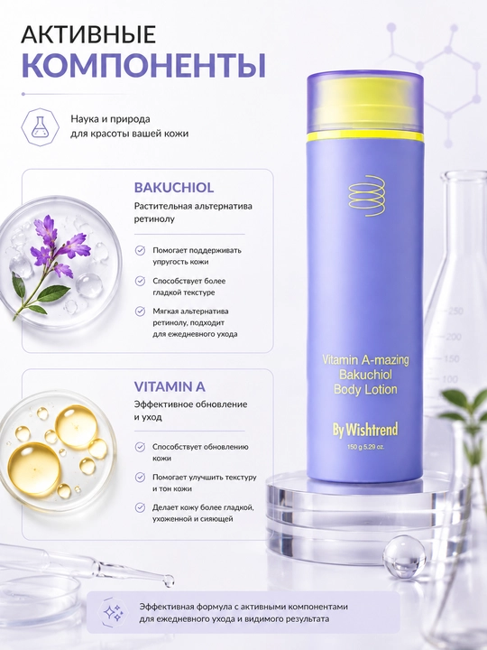 Лосьон для тела By Wishtrend Vitamin A-mazing Bakuchiol 150 г
