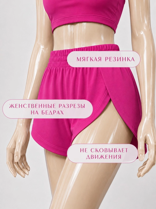 Ayollar uchun paxtali trikotaj top va shortikli pijama to‘plam