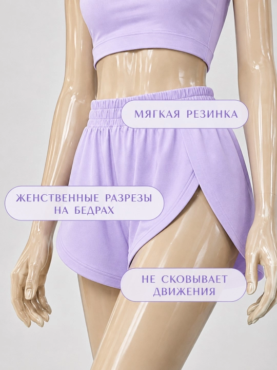 Ayollar uchun paxtali trikotaj top va shortikli pijama to‘plam