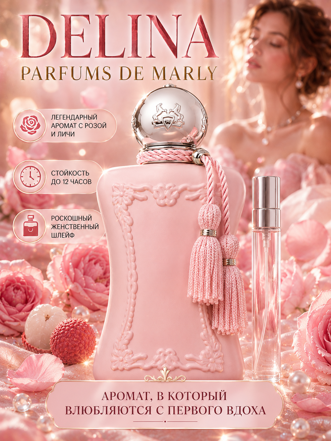 Духи женские Delina Parfums de Marly, женские духи пробники, стойкий женский парфюм - 