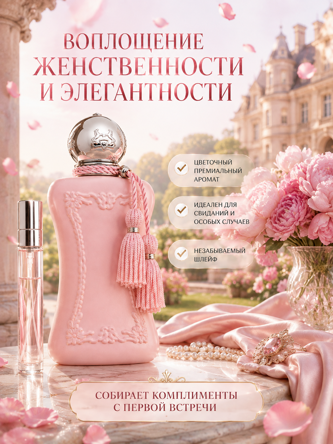 Parfums de Marly Delina atirlar ayollar, probnik ayollar atiri