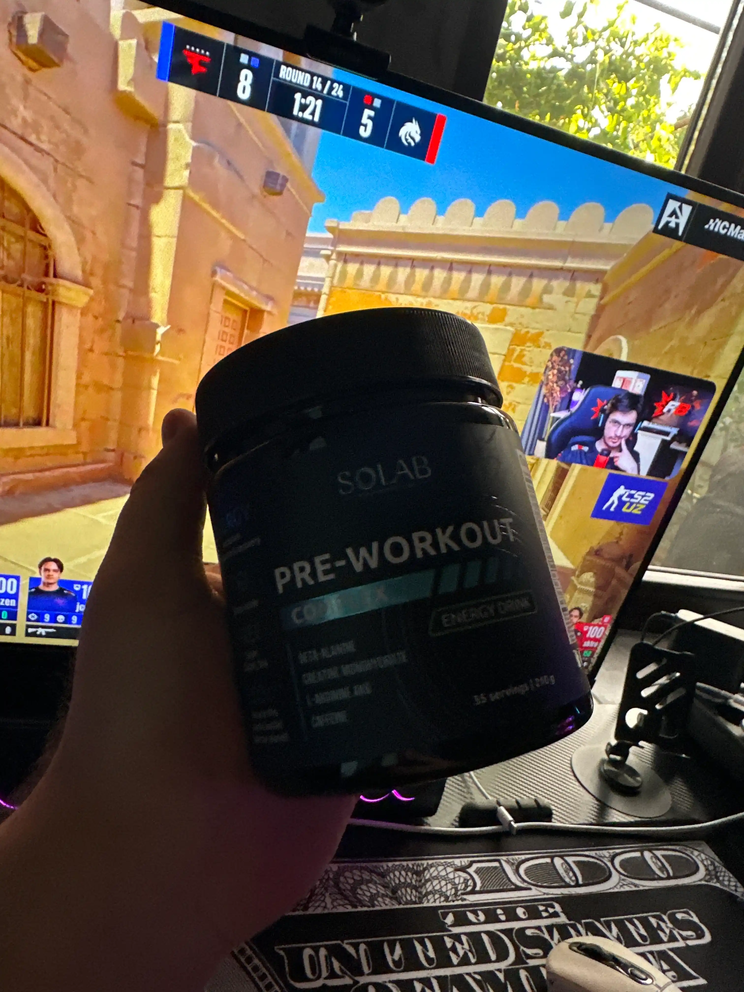 Предтренировочный комплекс Pre-workout, SOLAB, вкус Энергетика, 35 порций, 210г