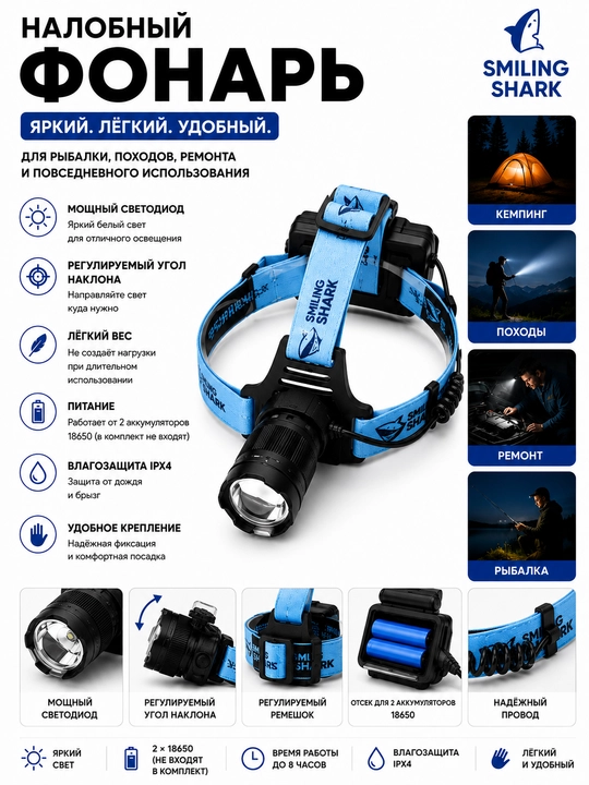 USB Type-C zaryadlanadigan nalobniy fonar, harakat sensori bilan, IPX4 - 
