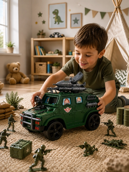 Детский игрушечный военный внедорожник Hummer, пластиковый, 20 см