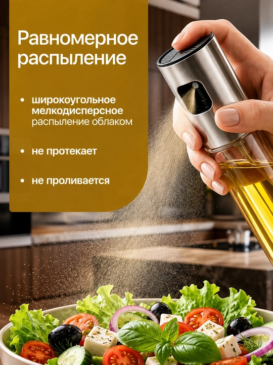 Распылитель для масла, дозатор для масла, бутылка-спрей стеклянная