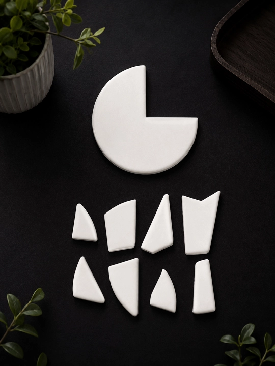 Головоломка PIE 8 деталей из акрила – IQ пазл, логическая игра для детей