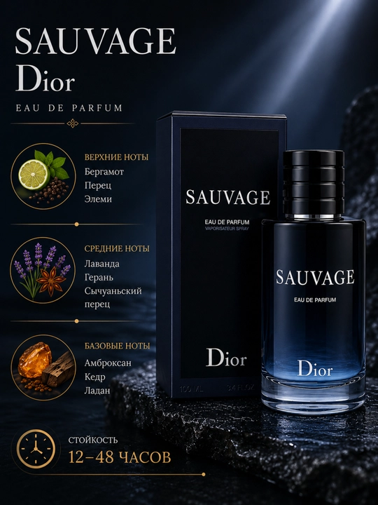 Parfyumlangan suv Dior Sauvage - 