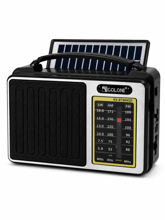 Radio GOLON RX-BT806SD portativ radiopriyomnik Bluetooth FM AM SW USB TF qora